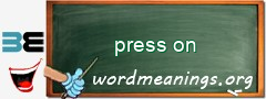 WordMeaning blackboard for press on